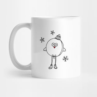 Bird dressed up as bauble Mug